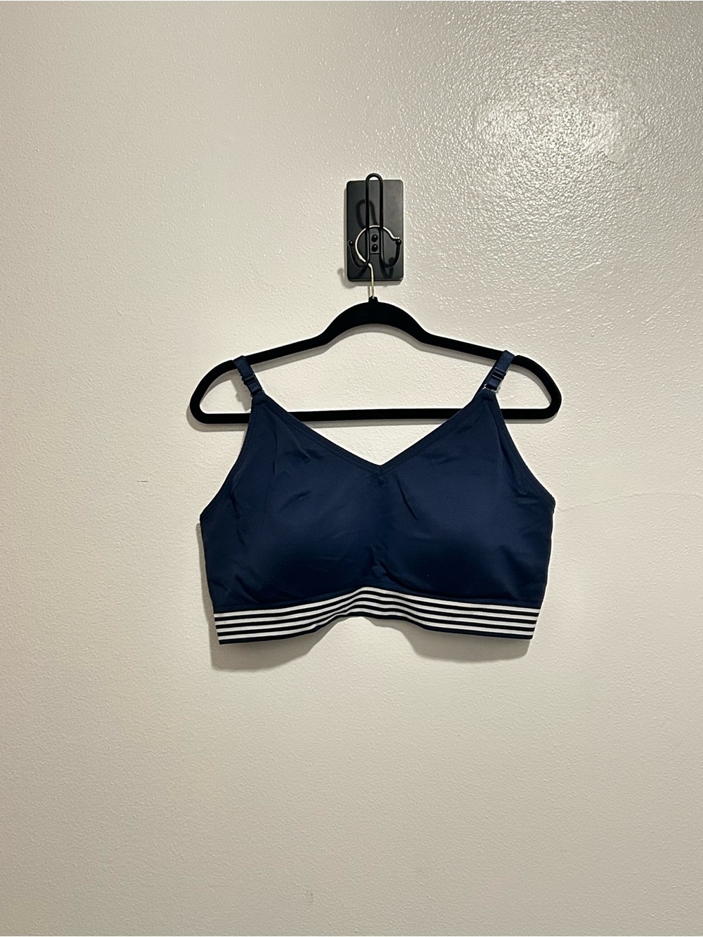 NWOT Torrid CURV Seamless Striped Band Seamless Bralette Navy Blue 3 3X